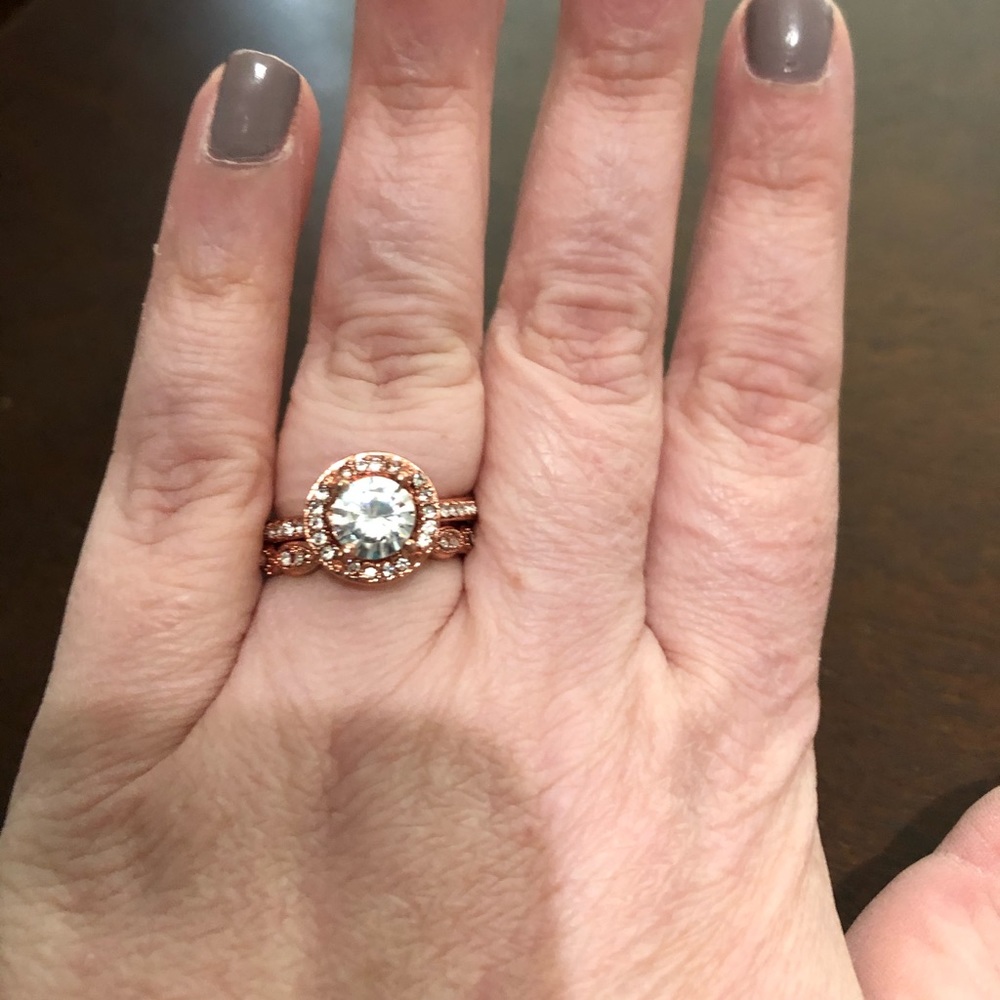 Stackable rings copper colored